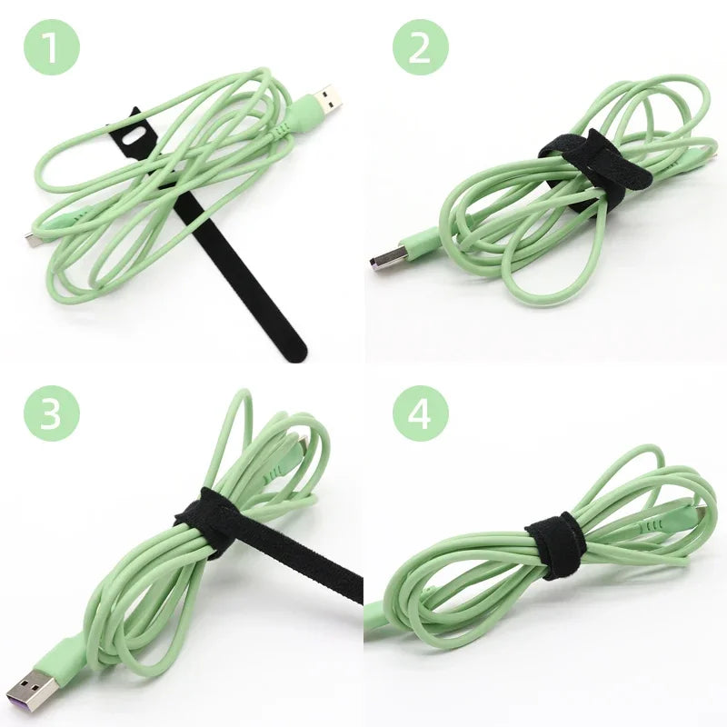 Releasable Cable Ties – Nylon Hook & Loop Wire Organizer Straps