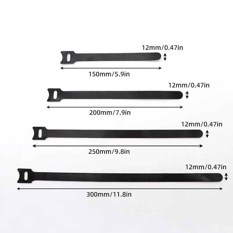 Releasable Cable Ties – Nylon Hook & Loop Wire Organizer Straps