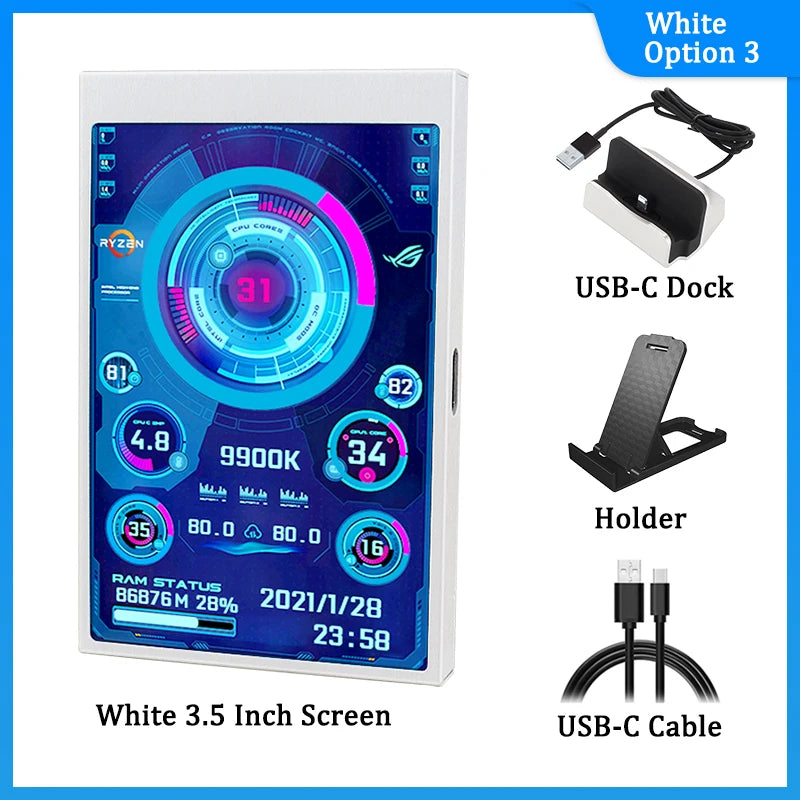 SHCHV Type-C Secondary Monitor – Portable IPS LCD Display for Computers