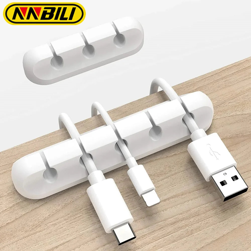 NNBILI Silicone Cable Holder Clips – USB Cable Organizer