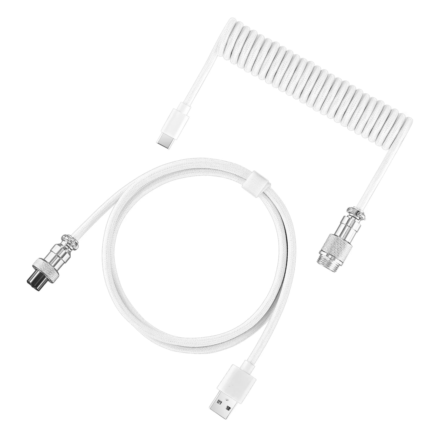 NNBILI Coiled Mechanical Keyboard Cable – Type C USB to USB A