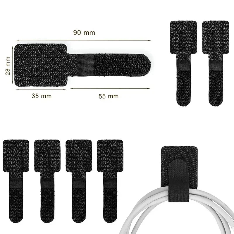 Releasable Cable Organizer Ties – Nylon Wire Management Straps