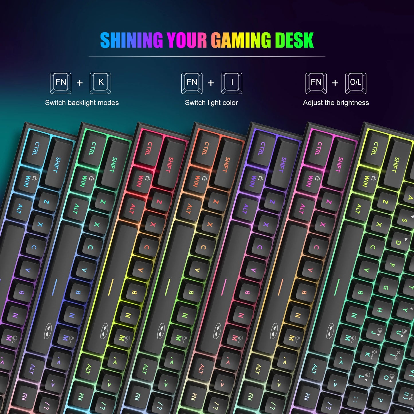 MageGee Mini 60% Gaming Keyboard – RGB Backlit, 61 Keys