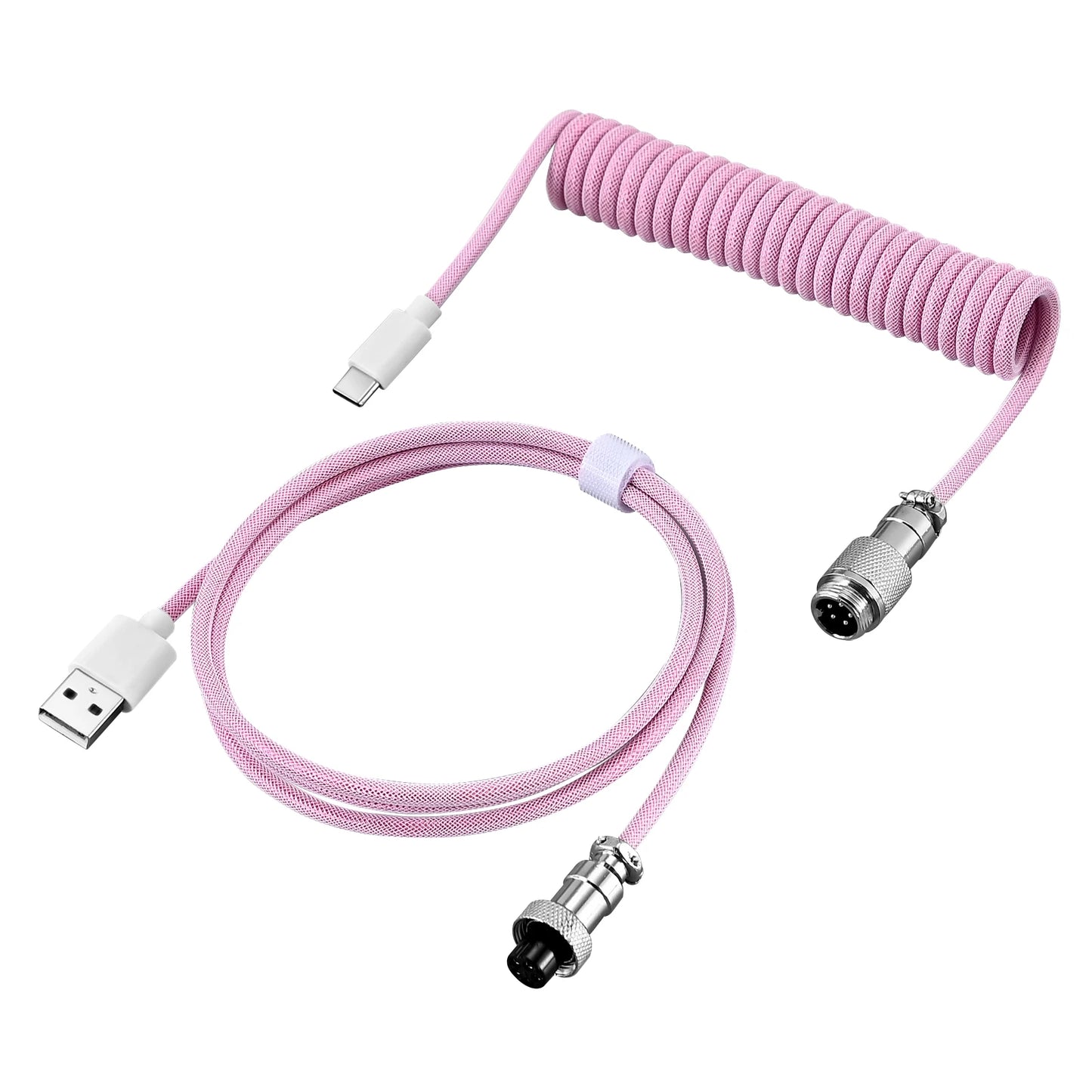 NNBILI Coiled Mechanical Keyboard Cable – Type C USB to USB A