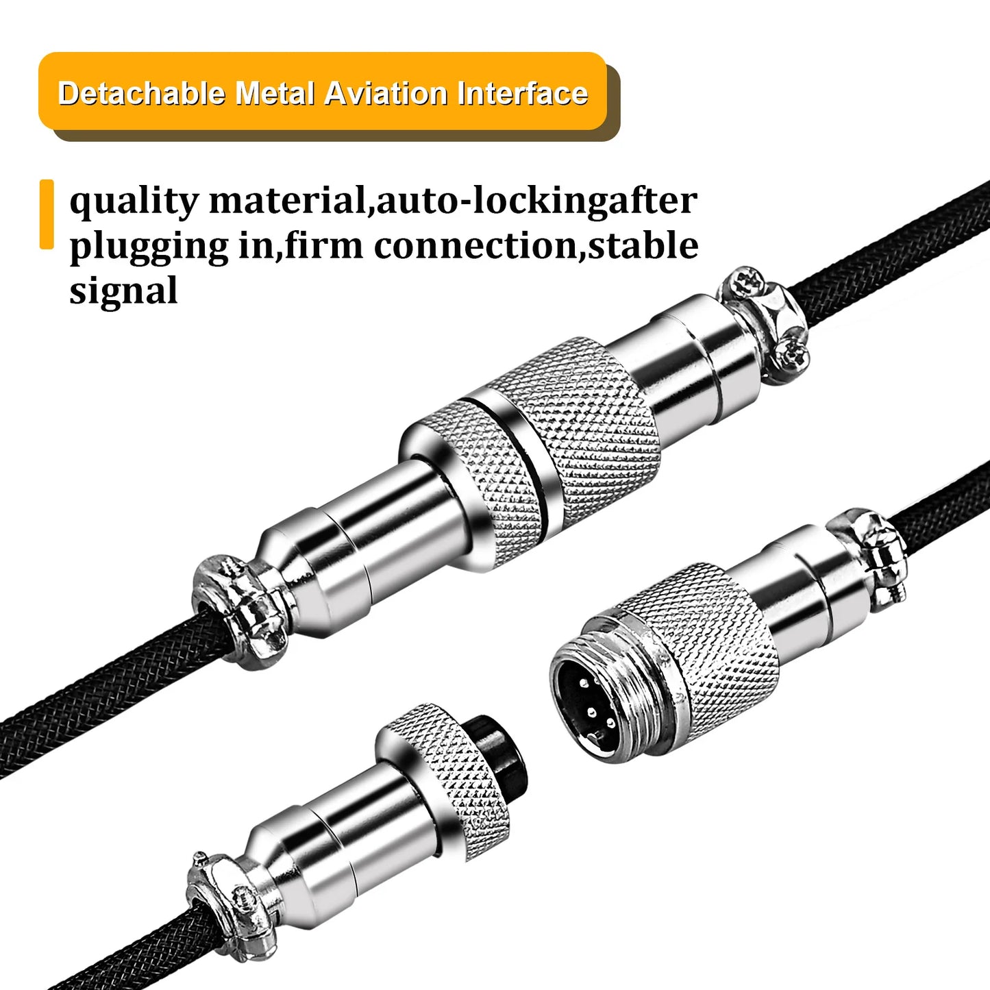 NNBILI Coiled Mechanical Keyboard Cable – Type C USB to USB A