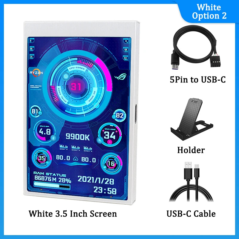 SHCHV Type-C Secondary Monitor – Portable IPS LCD Display for Computers