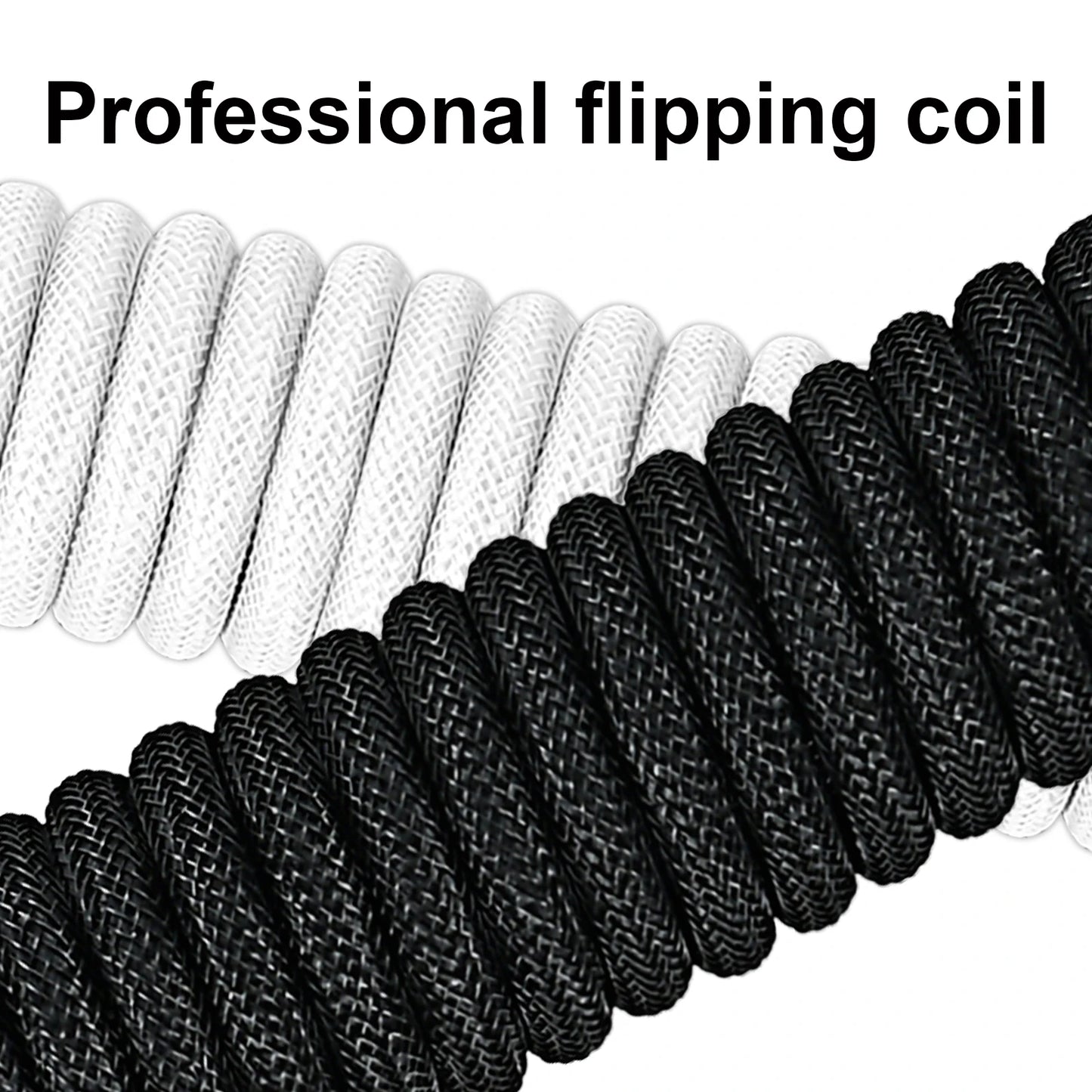 NNBILI Coiled Mechanical Keyboard Cable – Type C USB to USB A