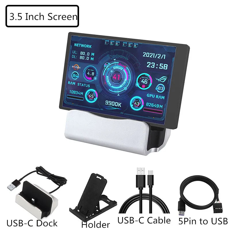 SHCHV Type-C Secondary Monitor – Portable IPS LCD Display for Computers