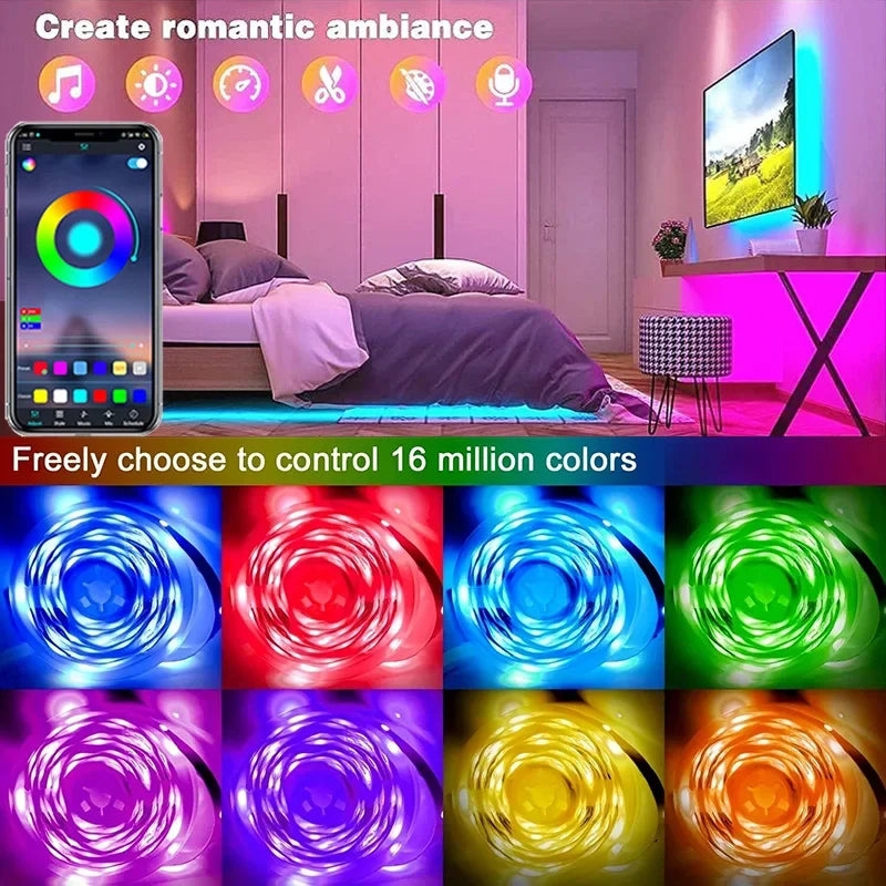 USB LED Strip Lights – RGB Color Changing Flexible Tape with IR Control