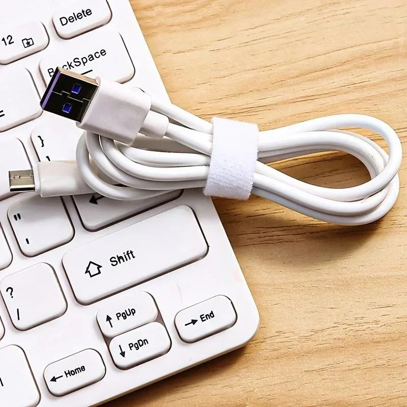 5m Reusable Cable Organizer – Desk Wire Winder & Data Line Protector
